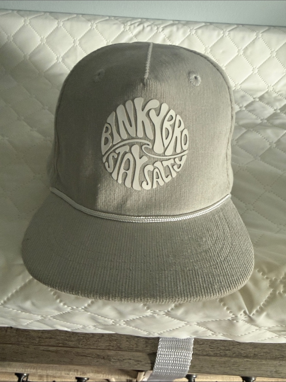 Binky Bro Stay Salty Kids Snapback Hat in Light Gray